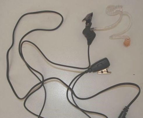 Semi-covert earpiece/microphone for Binatone walkie-talkies