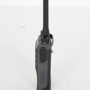 A Hytera PD405 Digital/Analogue Two-way Radio, black and handheld with an upright aerial, is displayed on a white surface.
