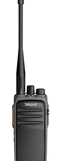 The A50P UHF Mesh Walkie-Talkie is a black two-way radio featuring an aerial, control knobs, and a front speaker grille.
