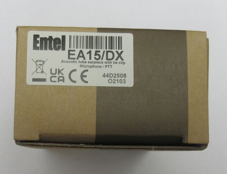 entel-ea15dx-box Semi-covert earpiece / microphone for Entel DX walkie-talkies