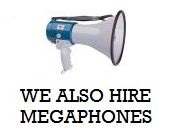 Click image for our megaphone hire page